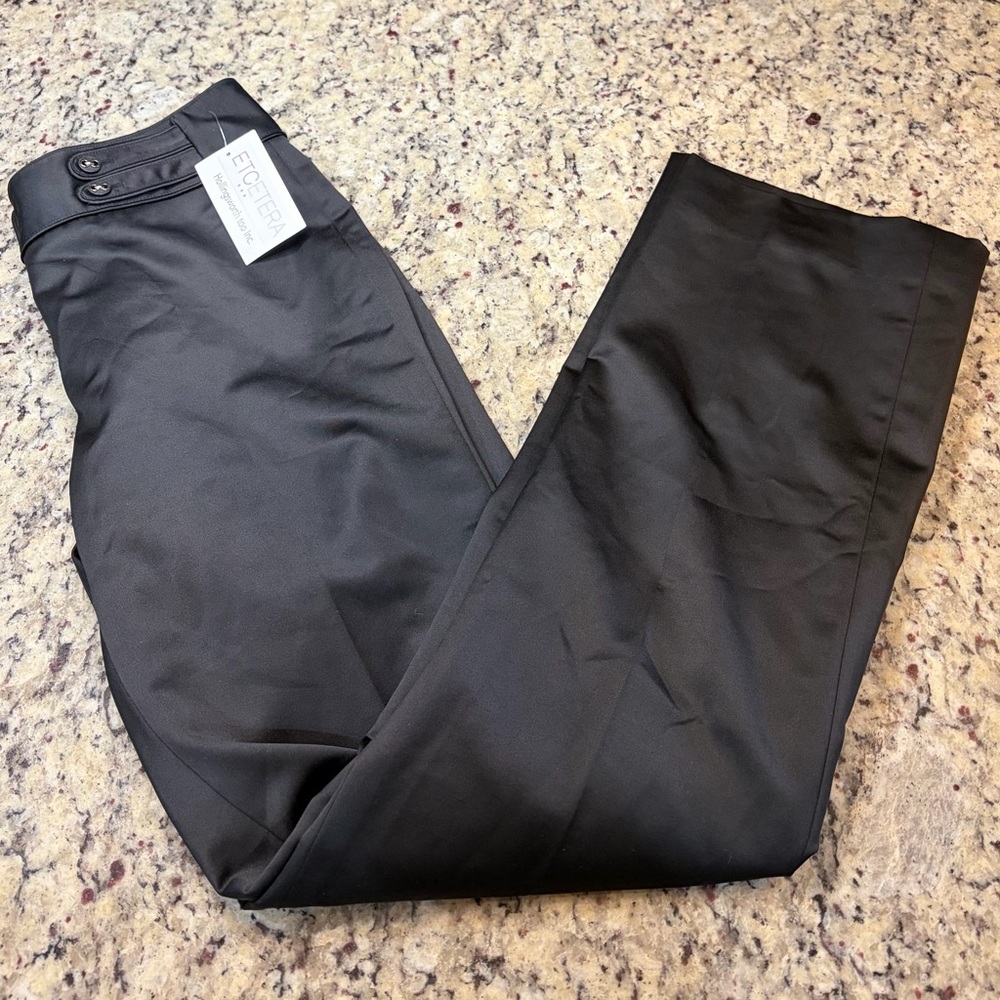 Etcetera Women's Black Satin Trousers